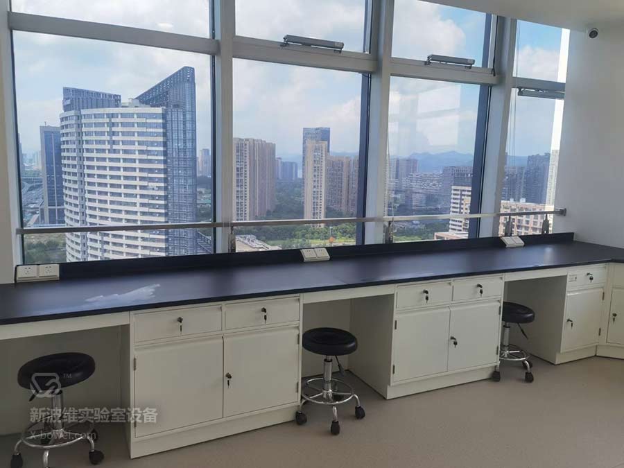 浙江杭州化验工作台生产厂家-全钢边台安装案例
